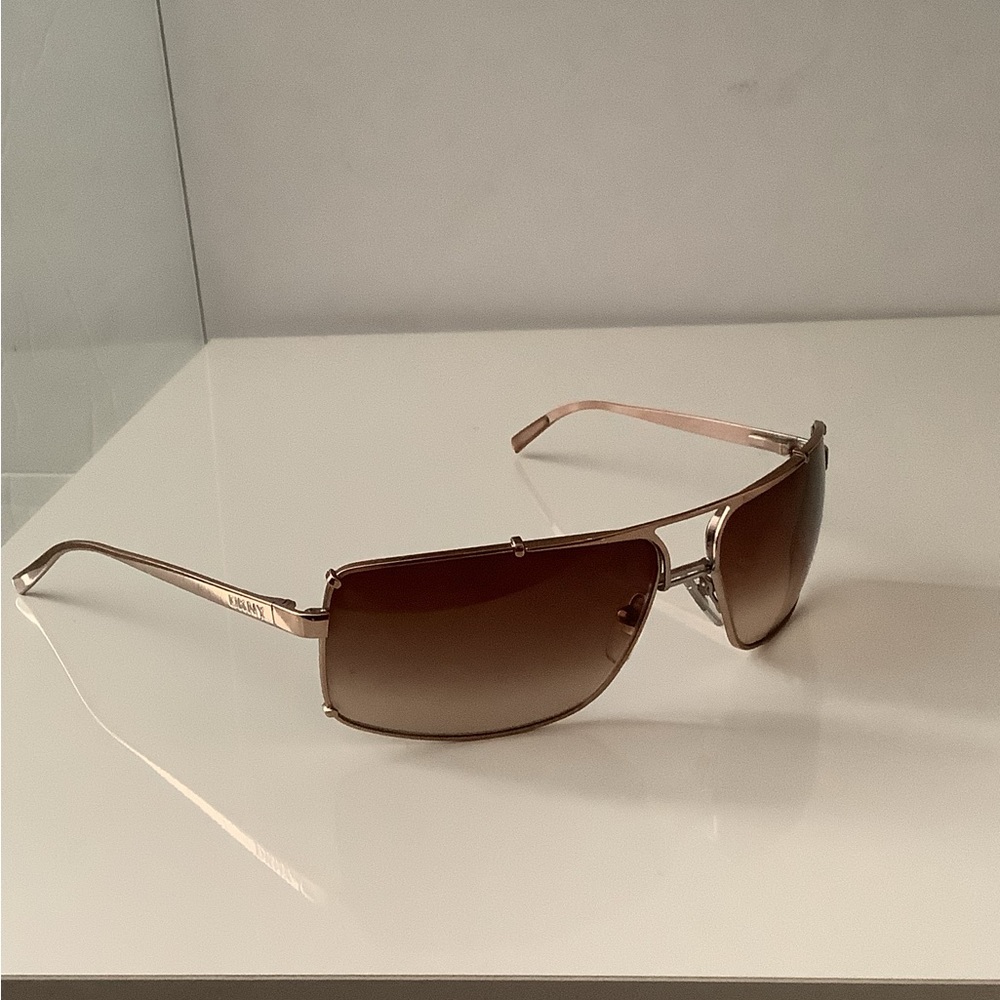 DKNY men Gold and Brown Sunglasses